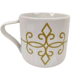 Starbucks 2015 Gold Scroll & Diamond Design Mug